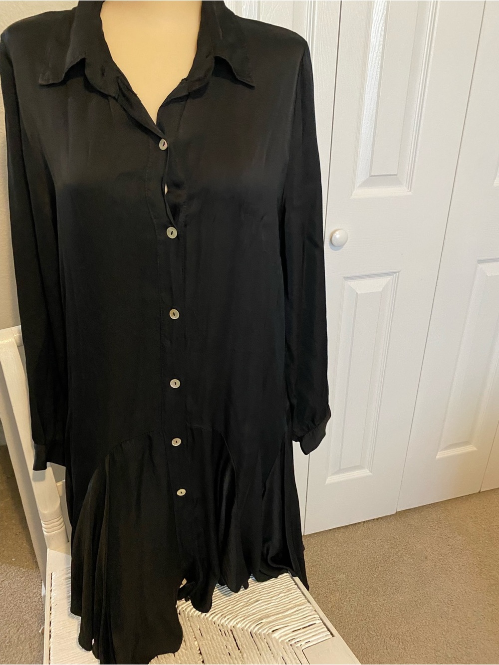 Tempo Paris Black Button-Front dress